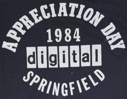Vintage 1984 Springfield Mass Digital Computer T-Shirt