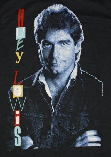 Vintage 1980s Huey Lewis & The News Tour T-Shirt Dead Stock