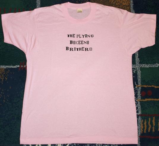 Vintage 80s FLYING BOKEENO Brothers Pink Thin T-Shirt