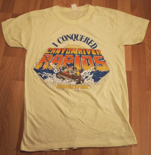 Vintage 1980s Hershey Park Canyon River Rapids T Shirt