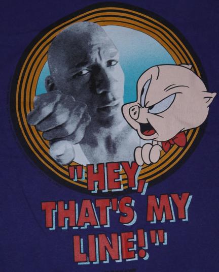 VTG 1991 Looney Tunes Porky Pig Michael Jordan NIKE AIR Tee