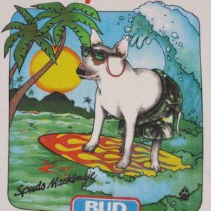 Vintage 1980s SPUDS MCKENZIE Bud Light Surfing T-Shirt