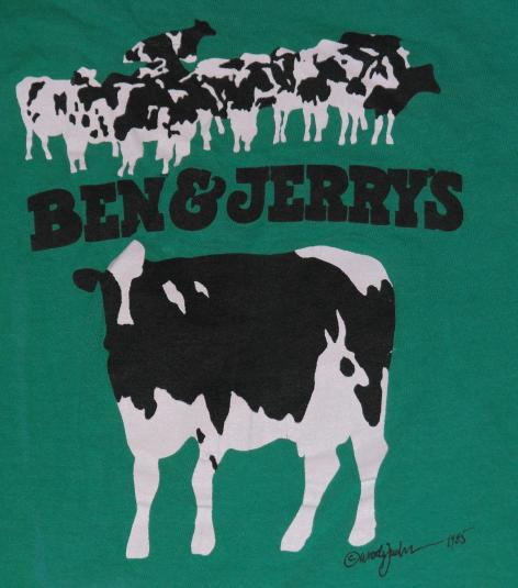 Vintage 1980’s Ben & Jerry’s Vermont Ice Cream Logo T-Shirt