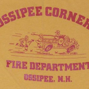 Vintage 1980s Ossipee New Hampshire Fire Department T-Shirt