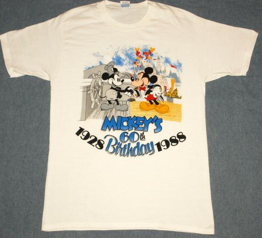 Vintage 1988 Mickey Mouse 60th Birthday T-shirt 1980s