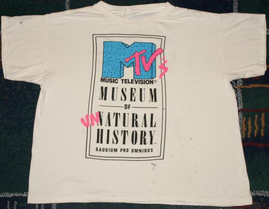 VTG 1989 MTV Samurai Tour Museum Unnatural History T-Shirt