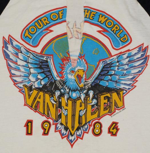 Vintage 1984 VAN HALEN Concert Tour T-Shirt Raglan