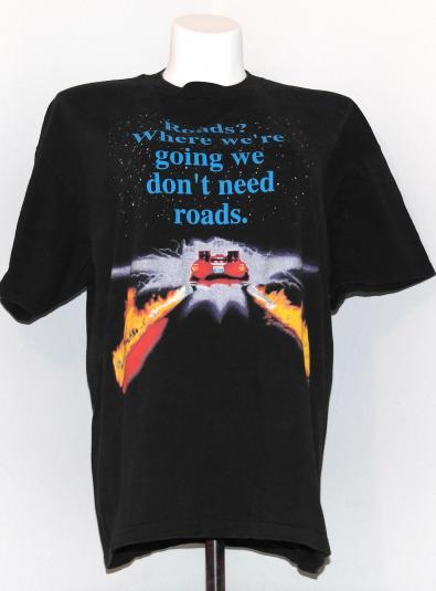 Vintage 1990s BACK TO THE FUTURE DeLorean T-Shirt BTTF