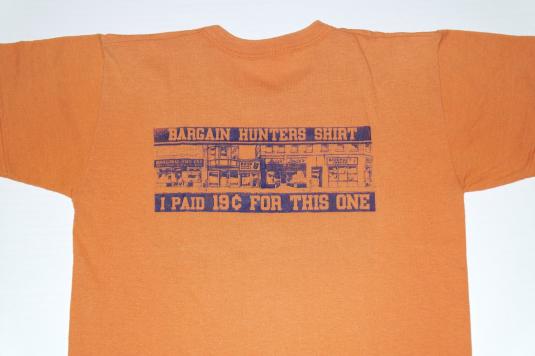 Vintage 1980s Bargain Hunters Orange Pickers T-Shirt