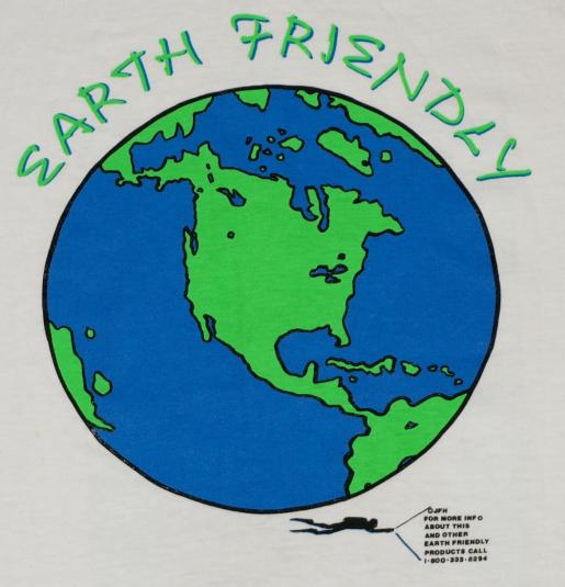 Vintage 90s 1992 Owl Earth Friendly Ecology T-Shirt