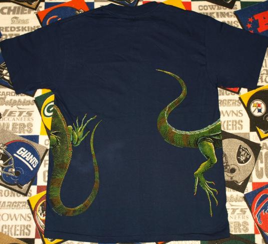 Vintage 1990s Lizard All-Around Blue T-Shirt 90s