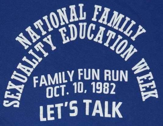 Vintage 1982 Sexual Education Week Family Fun Run 1980s