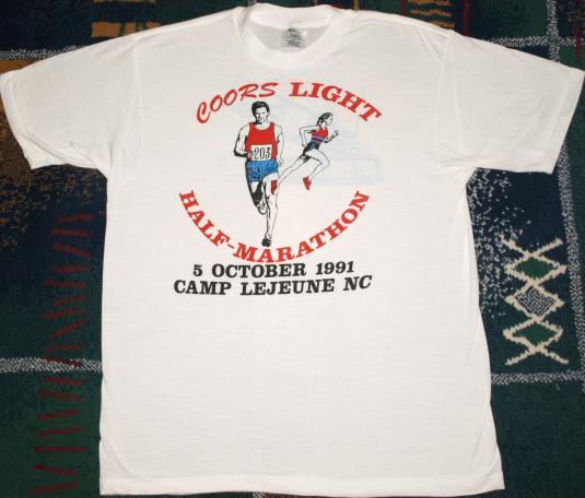 Vintage Coors Light Beer 1991 Marathon T-Shirt
