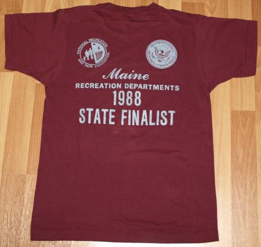 Vintage 1988 Maine Track Running HERSHEY State Champ T-Shirt
