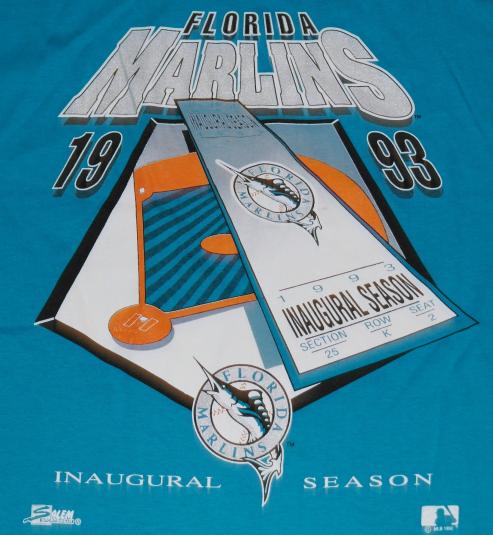 VTG 1993 Florida Marlins Inaugural Season Baseball T-shirt