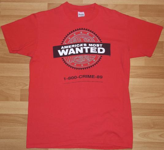 Vintage 1980s AMERICAS MOST WANTED TV Show T-Shirt