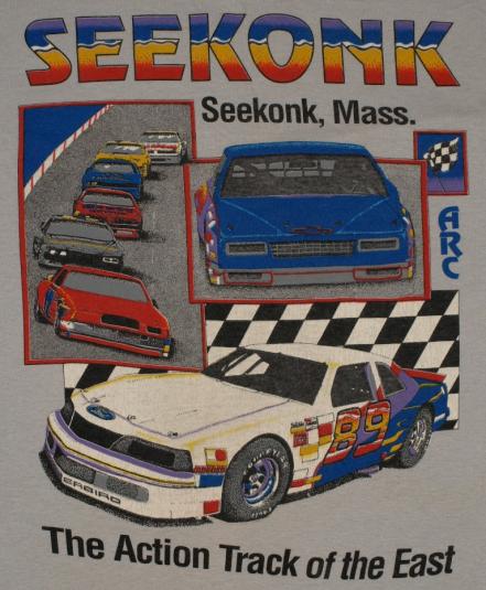 VTG 1980’s Seekonk Massachusetts Car Racing Nascar T-Shirt