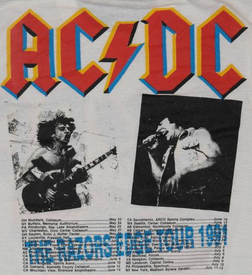 Vintage 1990s AC/DC The Razors Edge Concert Tour T-Shirt | Defunkd
