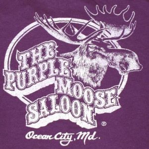 Vintage 80s Purple Moose Saloon Ocean City Maryland T-Shirt
