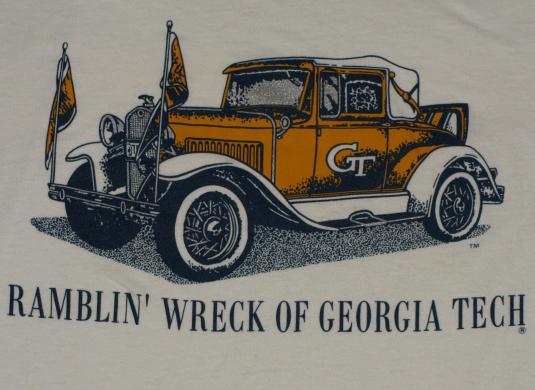 Vintage 1990s Georgia Tech Ramblin Wreck University T-Shirt