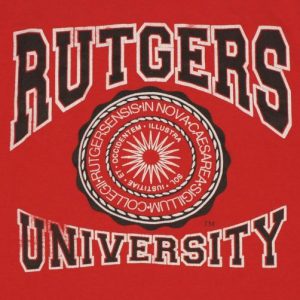 Vintage Rutgers University Red College T-Shirt