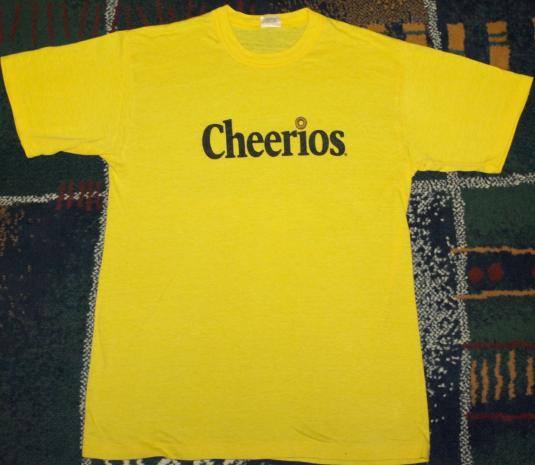 Vintage Cheerios 1980’s Yellow Low Budget T-Shirt Soft Thin