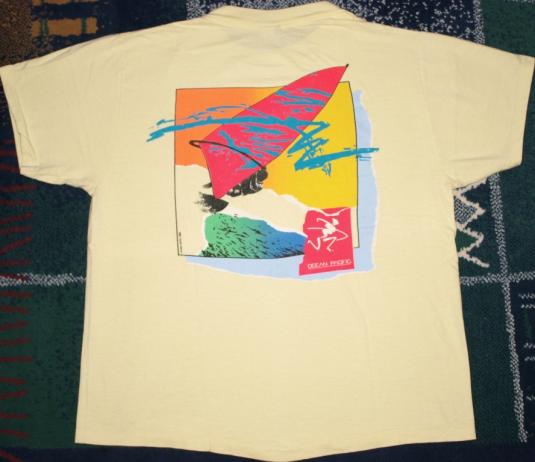 Vintage 1980s Ocean Pacific OP Wind Surfing T-Shirt 1989