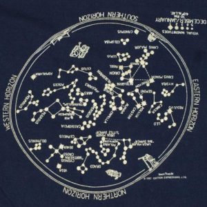Vintage 1980s 1987 Astronomy Star Constellations T-Shirt