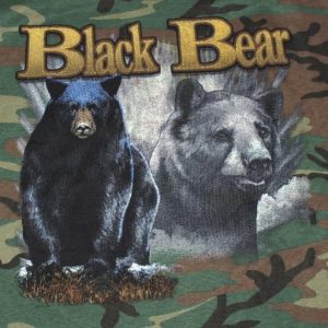 Vintage 1980s Black Bear Camouflage T-shirt Deadstock