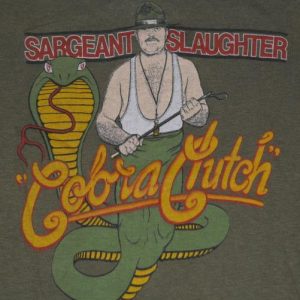 VTG WWF SGT SLAUGHTER COBRA CLUTCH 1980's T-Shirt
