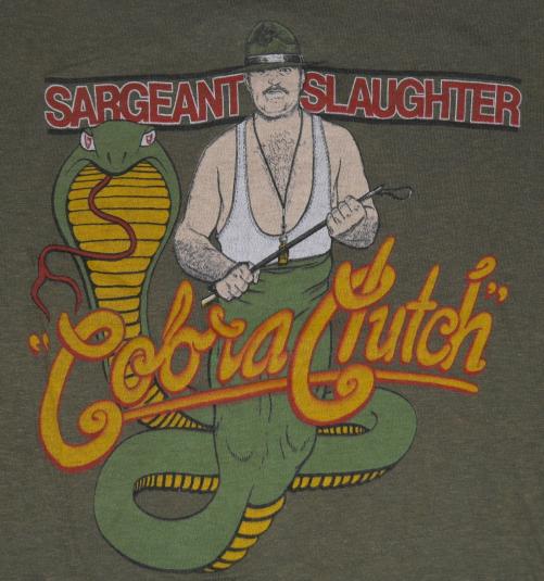 VTG WWF SGT SLAUGHTER COBRA CLUTCH 1980's T-Shirt