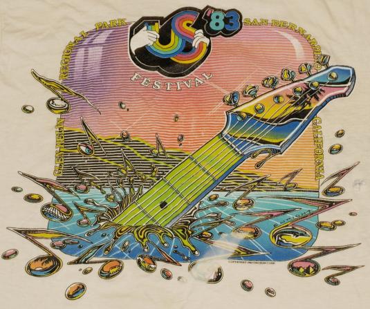 1983 US Festival T-Shirt Clash Van Halen Ozzy Judas Priest