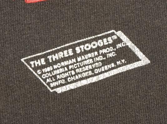 Vintage 1980s JUST SAY MOE Three Stooges T-Shirt