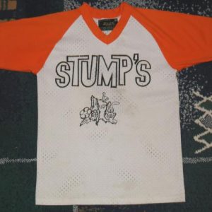 Vintage 1970s Stumps Rabbit Jersey T-Shirt Raglan Mesh