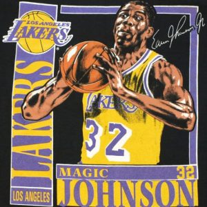 Vintage Magic Johnson LA Lakers NBA Basketball T-Shirt