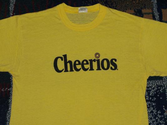 Vintage Cheerios 1980’s Yellow Low Budget T-Shirt Soft Thin