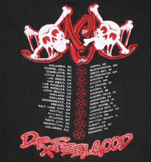 Vintage MOTLEY CRUE Dr. Feelgood Concert Tour T-Shirt