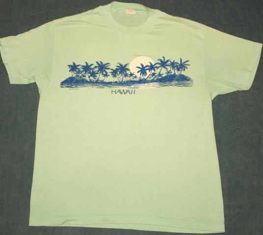 Vintage 1980s Hawaii Palm Tree Surf Beach T-Shirt