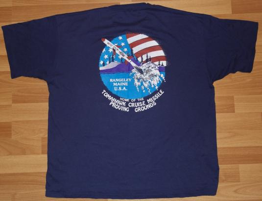 Vintage 1990s Rangeley Maine Tomahawk Cruise Missile T-Shirt