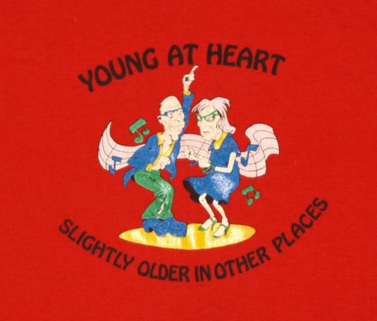 Vintage 1980s Young At Heart Dancing T-shirt 80s Tee Shirt