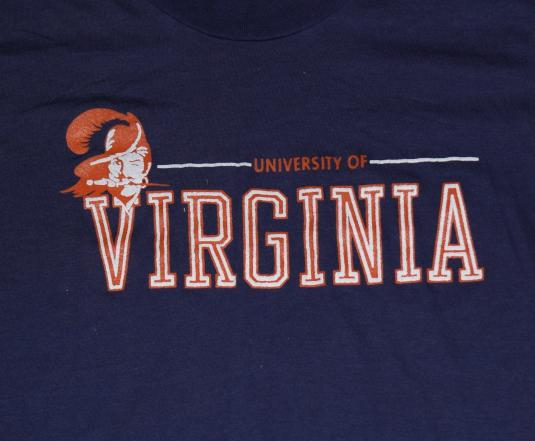Vintage 1980s University of Virginia Logo College T-shirt