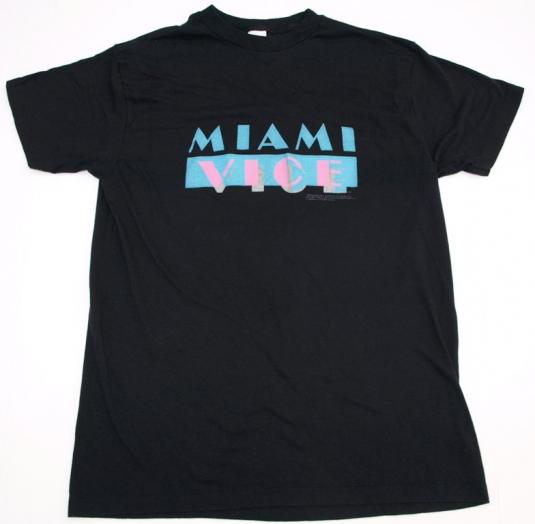 Vintage 80s 1984 Original MIAMI VICE Logo T Shirt 50/50