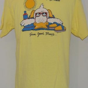 Vintage 1980's Florida Sun Your Buns Beach Bird T-Shirt