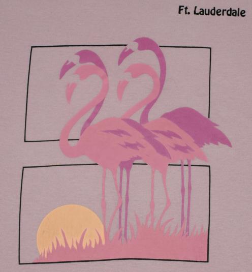 Vintage 1980s Pink Flamingo Florida T-Shirt