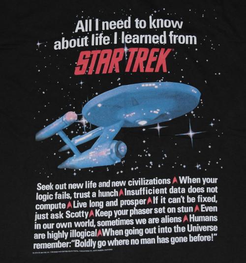 Vintage 1990s STAR TREK Enterprise Space Ship T-Shirt 90s