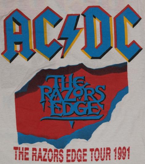 Vintage 1990s AC/DC The Razors Edge Concert Tour T-Shirt | Defunkd