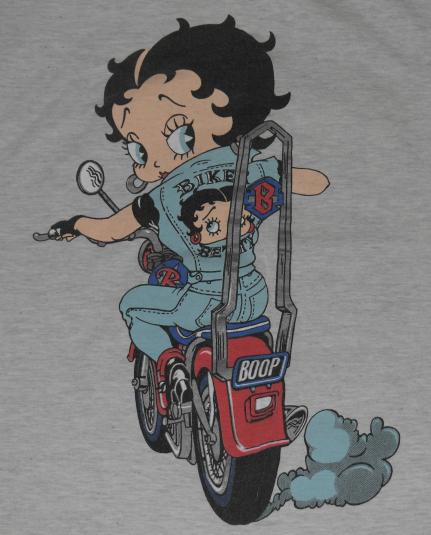 Vintage 1990s BETTY BOOP 2-Sided Biker Motorcycle NY T-Shirt