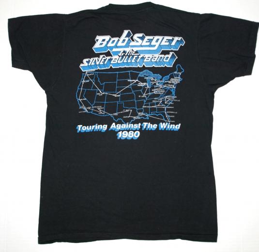 Vintage 1980 BOB SEGER Against The Wind Concert Tour T-Shirt