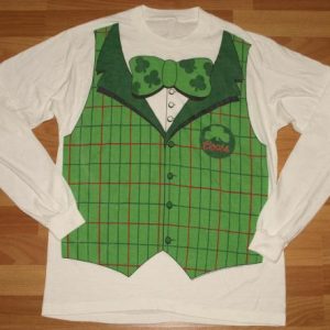 Vintage 1980s Coors Leprechaun Costume Long Sleeve Shirt