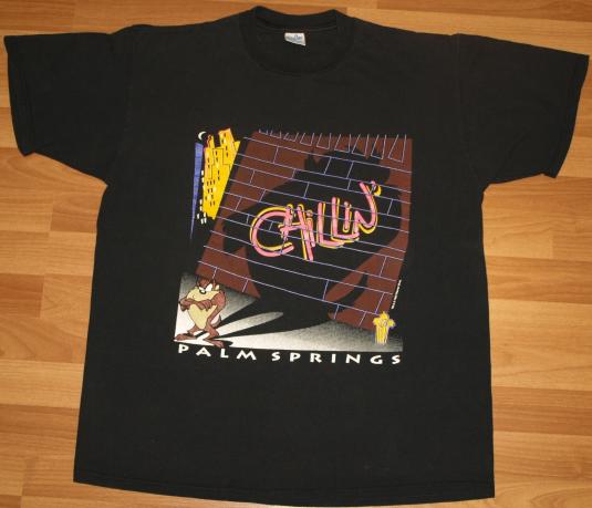 Vintage 1990s TAZ Chillin Palm Springs California T-Shirt